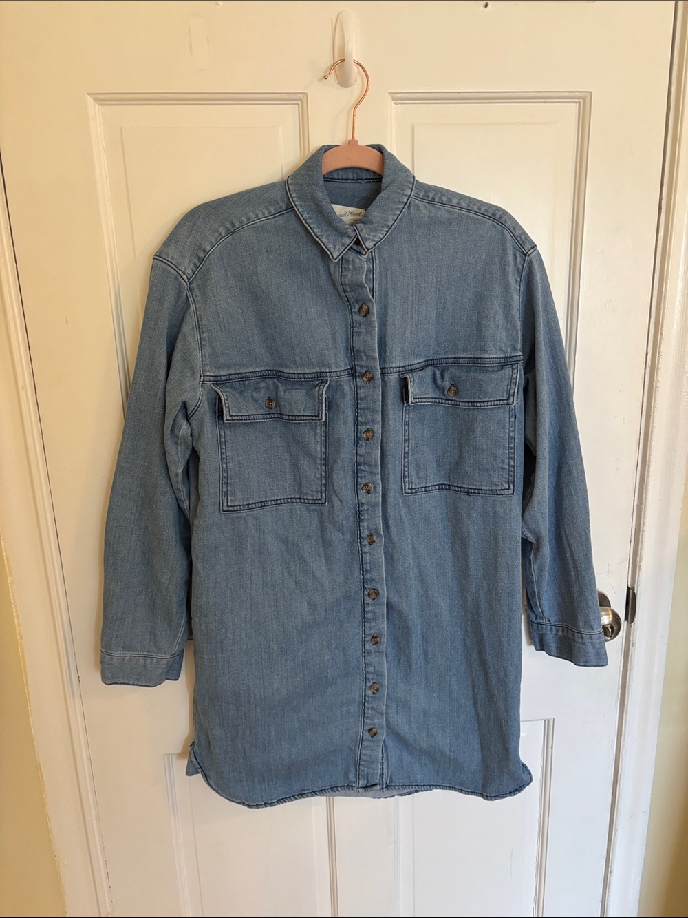 Universal Thread Light Blue Denim Button-Down Dress Size Small